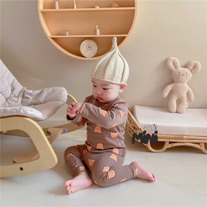 Set Pajama cho bé trai - set 2 món yếm quần tách rời - B020