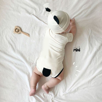 Set em bé Panda - set 2 món bodysuit kèm nón iu iu - B019