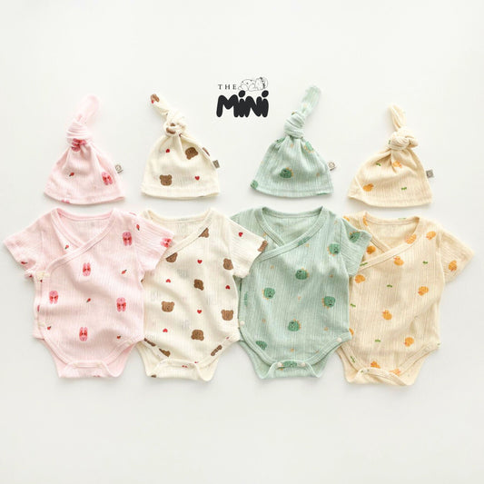 Pajama xinh cho bé - 4 màu - Set 2 món kèm nón - P006