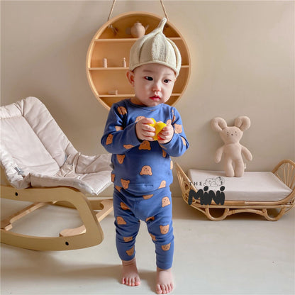 Set Pajama cho bé trai - set 2 món yếm quần tách rời - B020