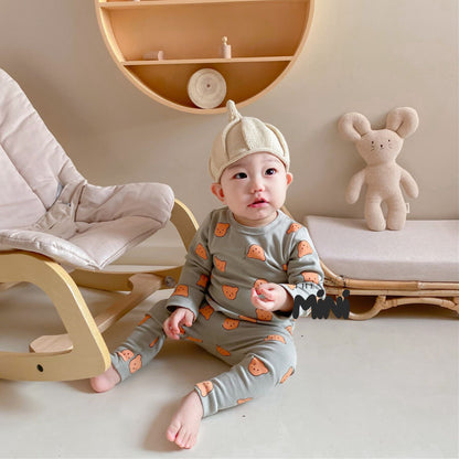 Set Pajama cho bé trai - set 2 món yếm quần tách rời - B020