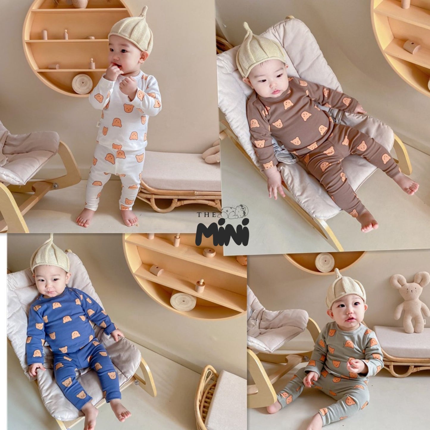 Set Pajama cho bé trai - set 2 món yếm quần tách rời - B020