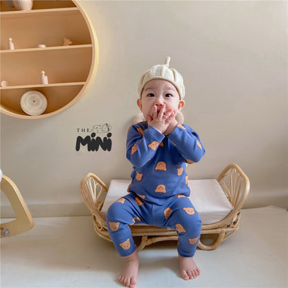 Set Pajama cho bé trai - set 2 món yếm quần tách rời - B020