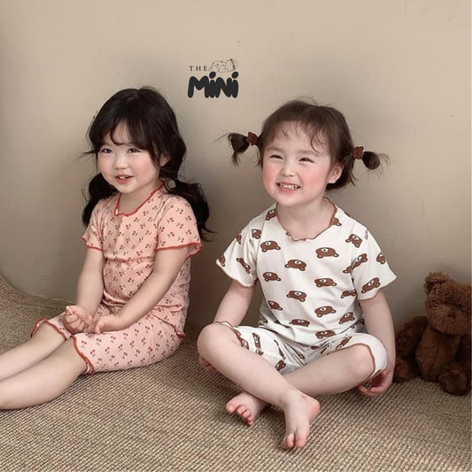 Set Pajama cho bé gái - set 2 món áo quần tách rời - P001