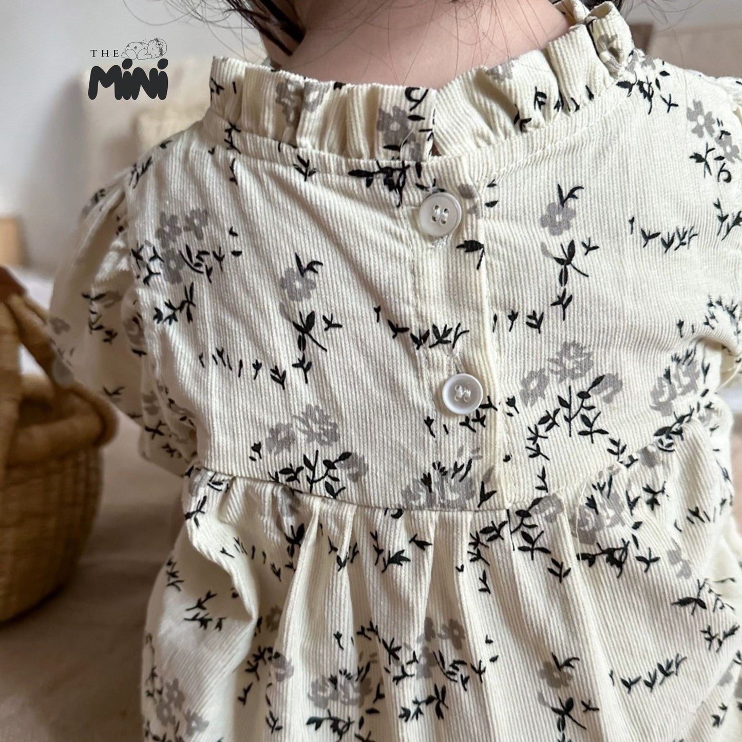 Bodysuit váy hoa nhí style Hàn - Trắng Kem - A076