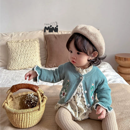 Bodysuit váy hoa nhí style Hàn - Trắng Kem - A076