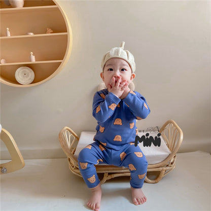 Set Pajama cho bé trai - set 2 món yếm quần tách rời - B020