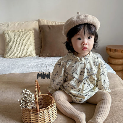 Bodysuit váy hoa nhí style Hàn - Trắng Kem - A076
