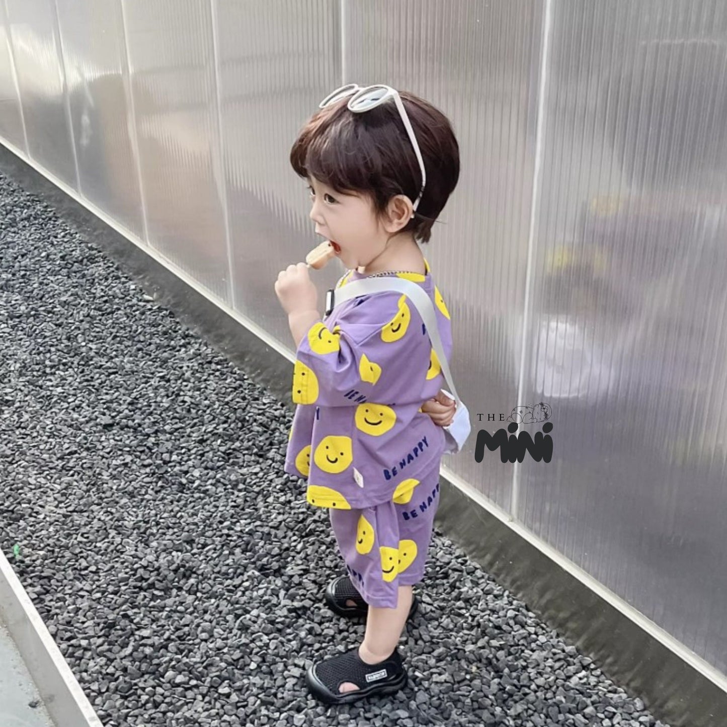 Set áo thun Smiley - B039 - 2 màu - Size 6 đến 18 tháng
