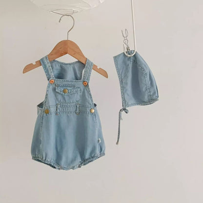 Yếm Jeans đón tết - 2 màu xanh trắng - A060A