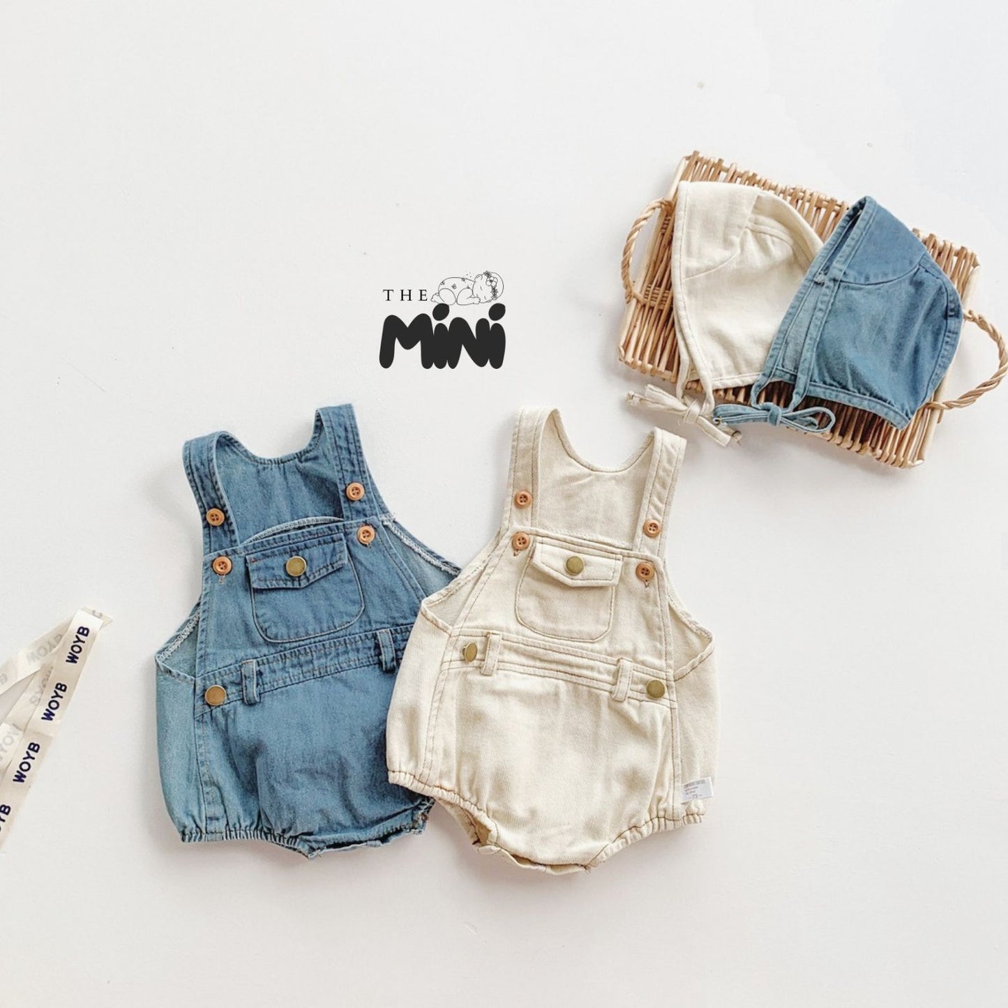 Yếm Jeans đón tết - 2 màu xanh trắng - A060A
