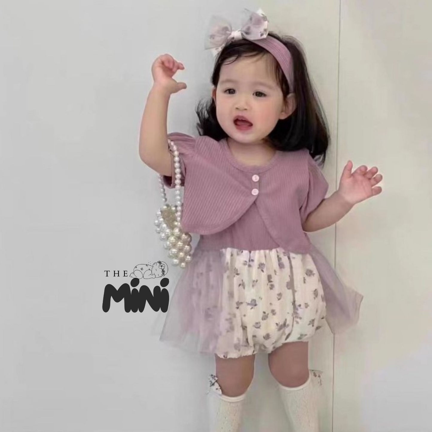 Set váy tiểu thư Korea - váy kèm cardigan - A012
