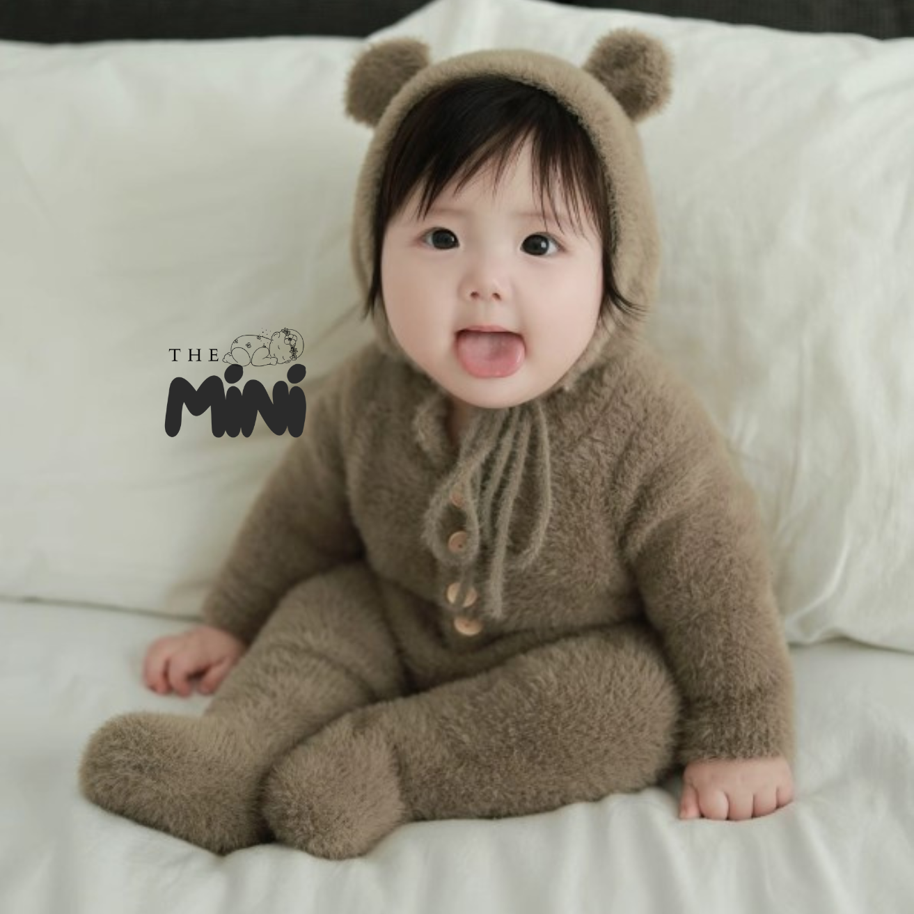 Set Gấu Độ Mông (Kèm Nón) - Nâu - A001