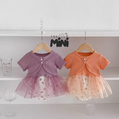Set váy tiểu thư Korea - váy kèm cardigan - A012
