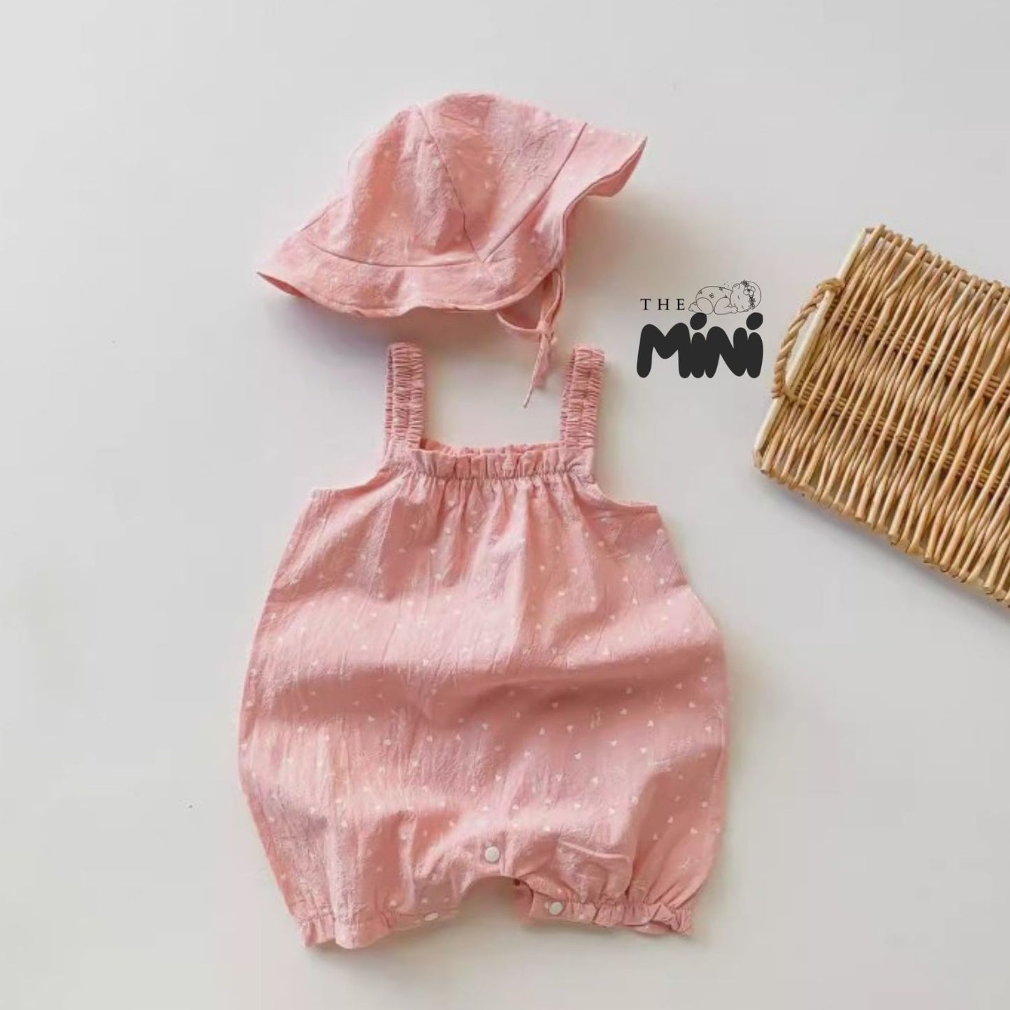 Bodysuit Baby pink hoa nhí Korea - A056