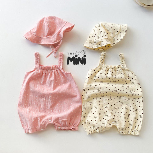 Bodysuit Baby pink hoa nhí Korea - A056