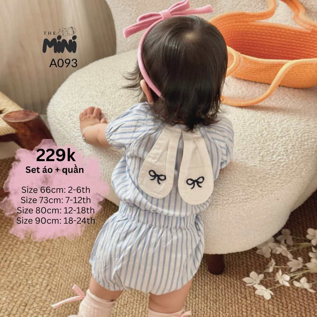 Set xanh sọc tai thỏ A093