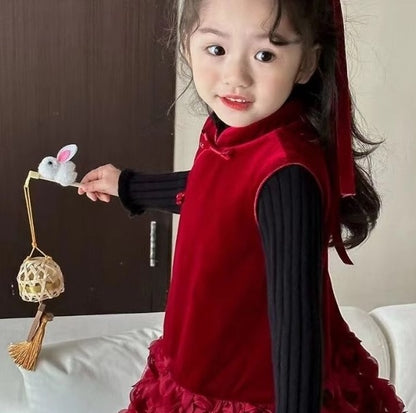 Váy tiểu thư nhung  - A007 (không kèm áo trong)